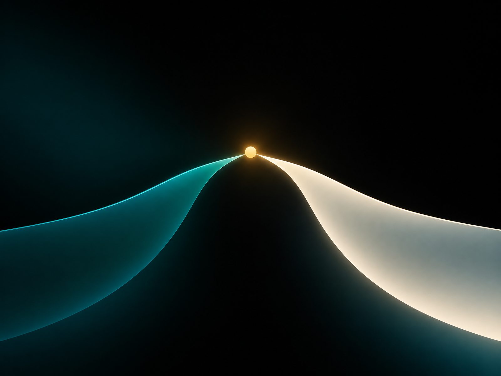 Abstract converging paths representing a focused conversation