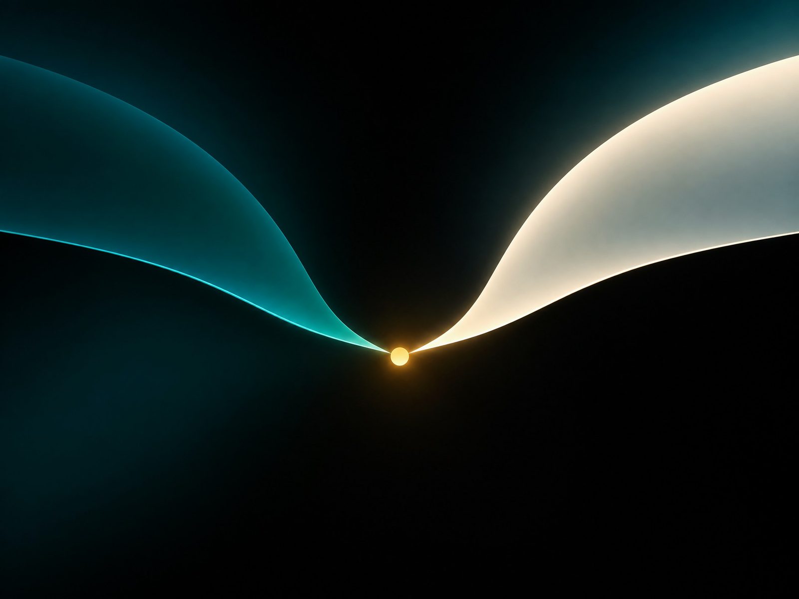 Abstract warm arc representing a festive gifting moment
