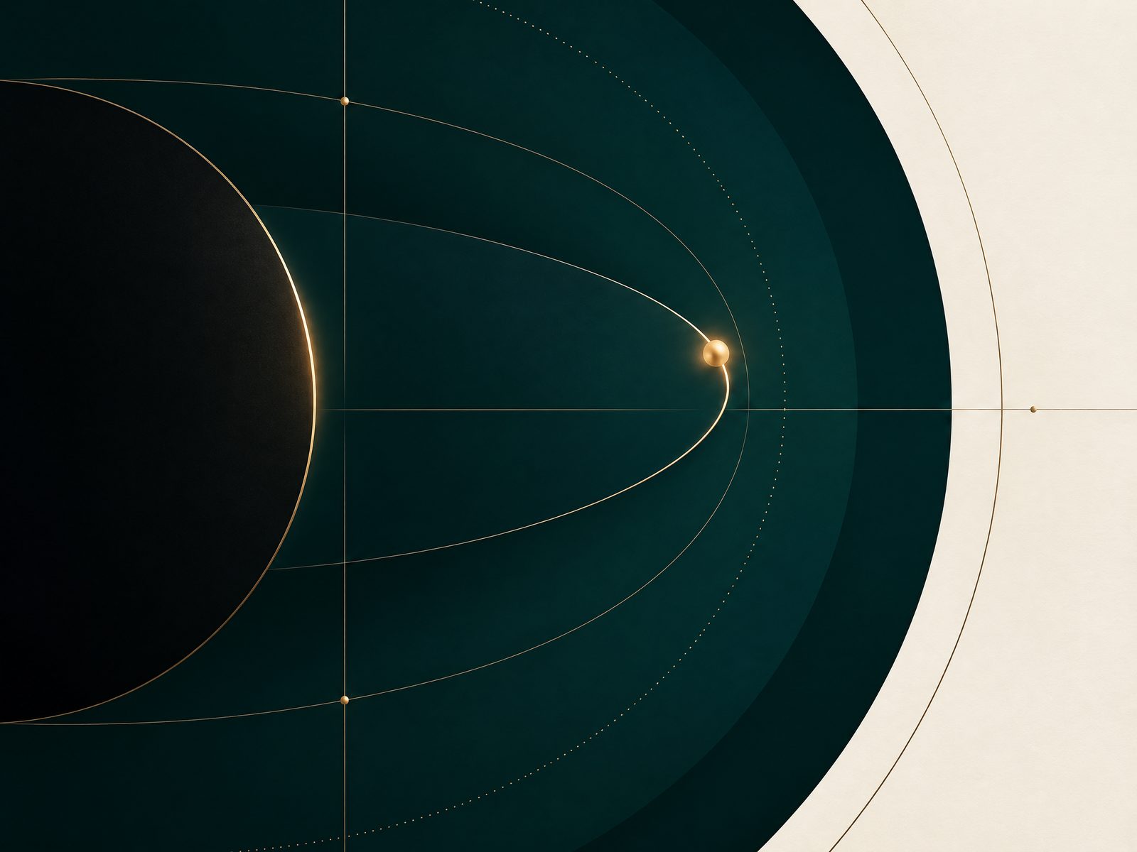 Abstract precision orbit representing the learning that follows a reward moment