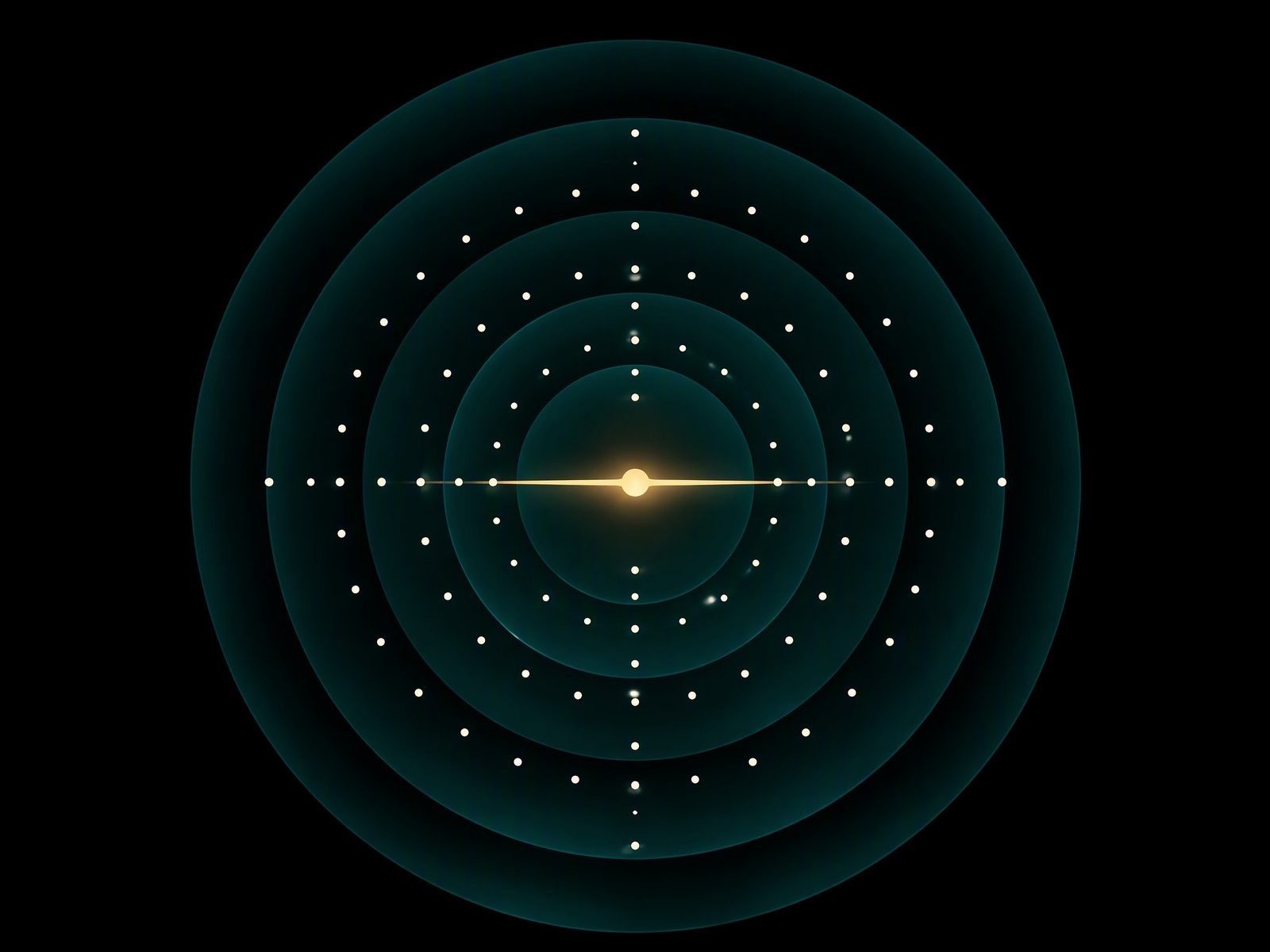 Abstract measurement arc representing reward campaign learning